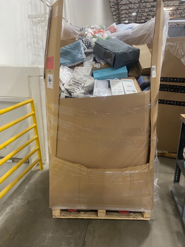 Photo 1 of AS IS Pallet of NEW wholesale miscellaneous items. Categories include: Home & Garden, Toys & Baby, Clothing & Accessories, Home & Kitchen etc. This Pallet is NON-REFUNDABLE