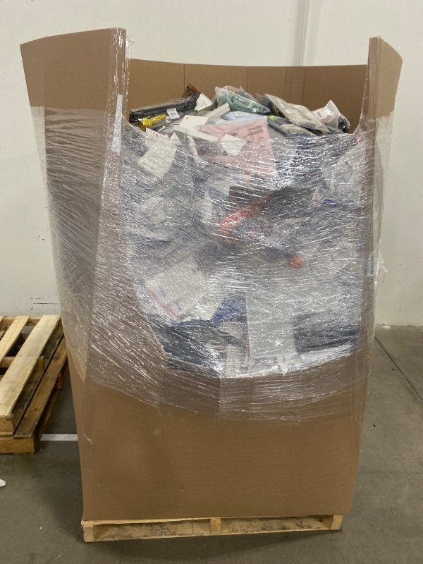 Photo 1 of AS IS Pallet of NEW wholesale miscellaneous items. Categories include: Home & Garden, Toys & Baby, Clothing & Accessories, Home & Kitchen etc. This Pallet is NON-REFUNDABLE