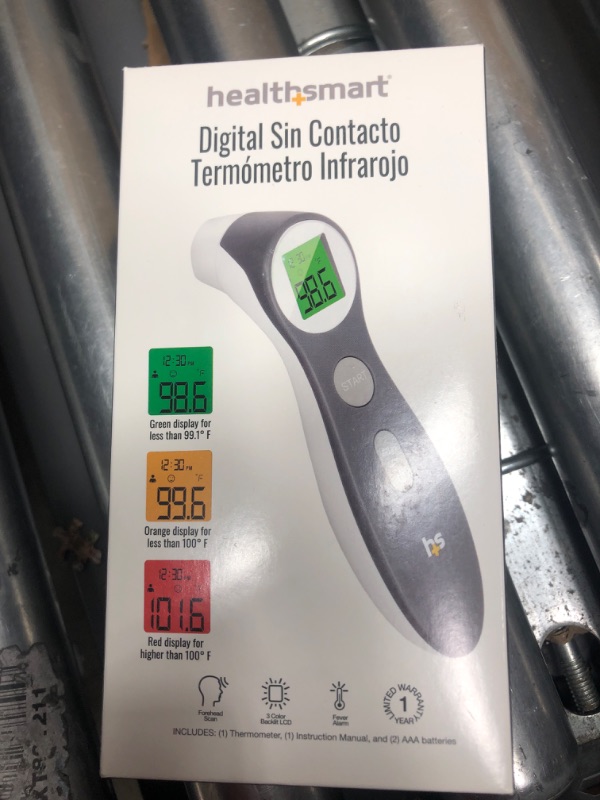 Photo 2 of HealthSmart Digital Thermometer for Adults and Children, Forehead Thermometer, Baby Thermometer, Infrared Thermometer, Temperature Gun to Test Objects or Air, FSA & HSA Eligible Body and Object