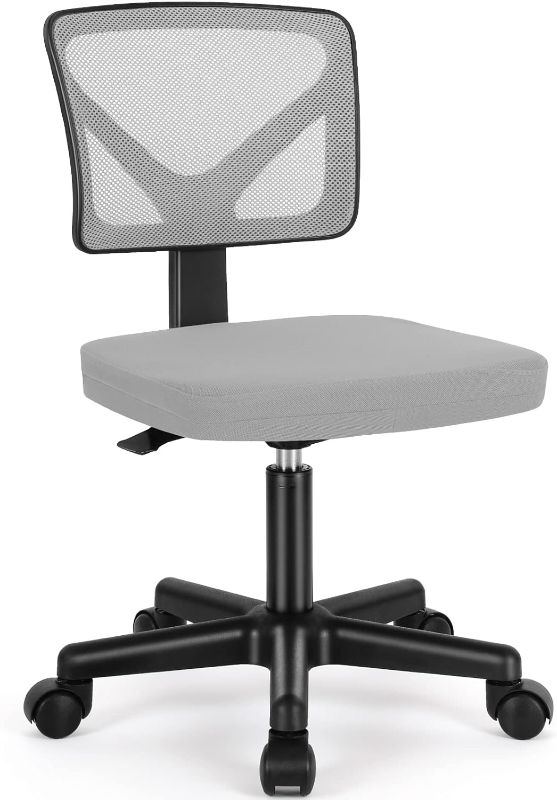 Photo 1 of 
Desk Chair, Armless Desk Chair, Ergonomic Computer Desk Chair, Small Home Office Chairs Low-Back Mesh Chair, No Armrest Small Mid Back Executive Task Chair...
Color:Grey
Style:Classic