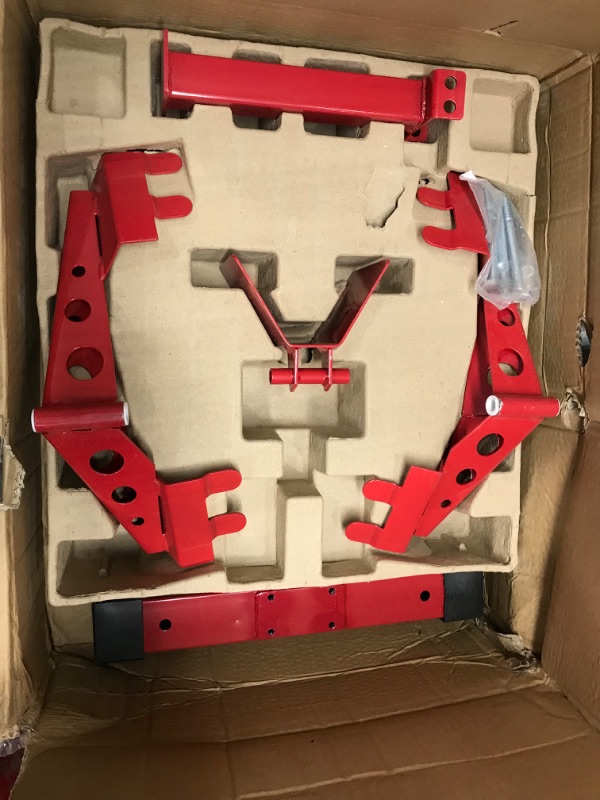 Photo 1 of  Lidscura Motorcycle Wheel Chock, Adjustable Motorcycle Front Wheel Chock Lift Stand Locking Stand, Red*SIMILAR TO STOCK PHOTO AND DESCRIPTION*