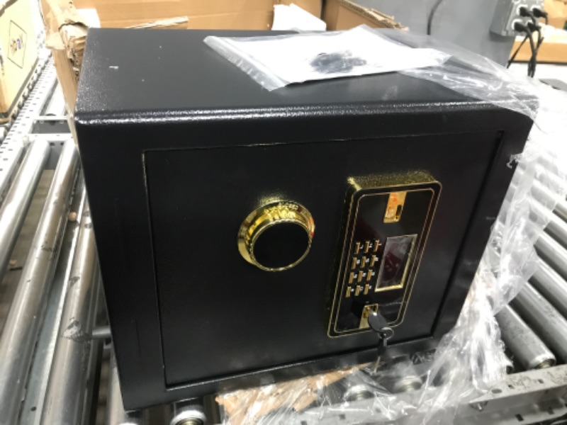 Photo 2 of 2.2 Cub Safe Box Fireproof Waterproof, Security Home Safe with Fireproof Document Bag, Digital Keypad LCD Display Inner Cabinet Box, Large Fireproof Safe for Money Jewelry Document Valuables Gold