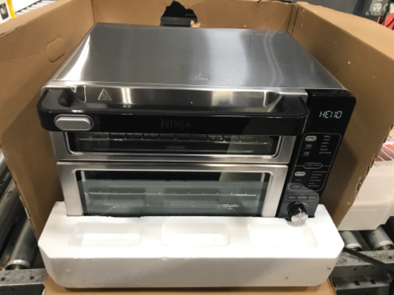 Photo 2 of Ninja DCT451 12-in-1 Smart Double Oven with FlexDoor, Smart Thermometer, FlavorSeal, Smart Finish, Rapid Top Oven, Convection and Air Fry Bottom Oven, Stainless Steel