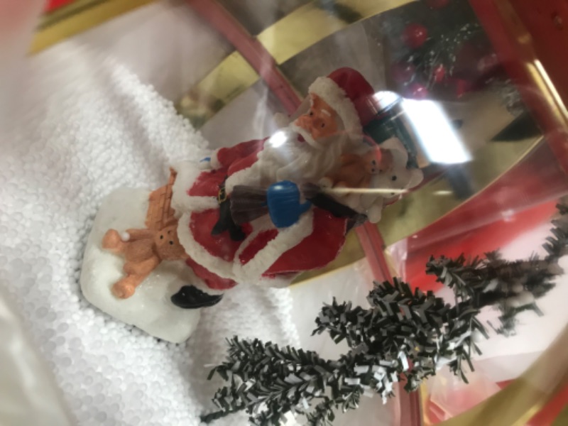 Photo 1 of * see images for damage *
Fraser Hill Farm Let It Snow Series 69-in. Musical Snow Globe Lamp Post with Santa Claus | 2 Festive Signs |