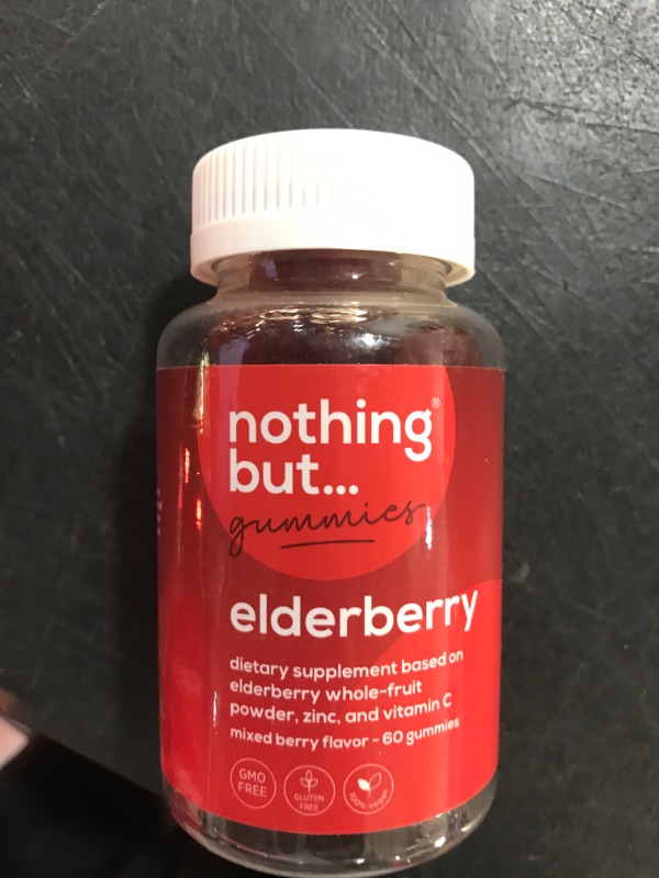 Photo 2 of  Elderberry Gummies, Sambucus - Natural Black Elderberry with Zinc and Vitamin C for Adults and Kids, Supplement and Vegan, 60 Elderberry Immune Support Gummies BB 12/21/2023