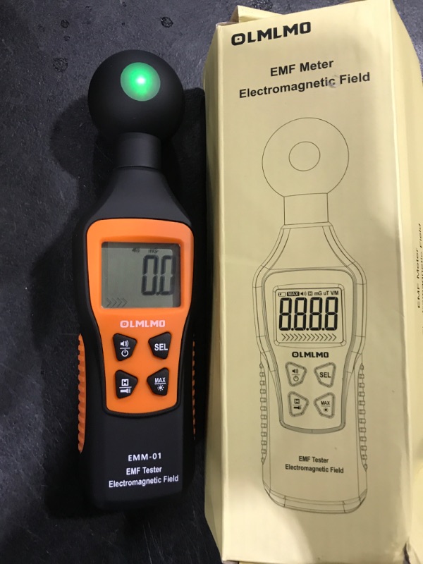 Photo 1 of Olmlmo Emf Meter Ghost Hunting Equipment Radiation Detector Digital Electromagnetic Field Radiation Detector Digital LCD Emf Detector Tester for Home Emf Inspections Office Outdoor Ghost Hunting