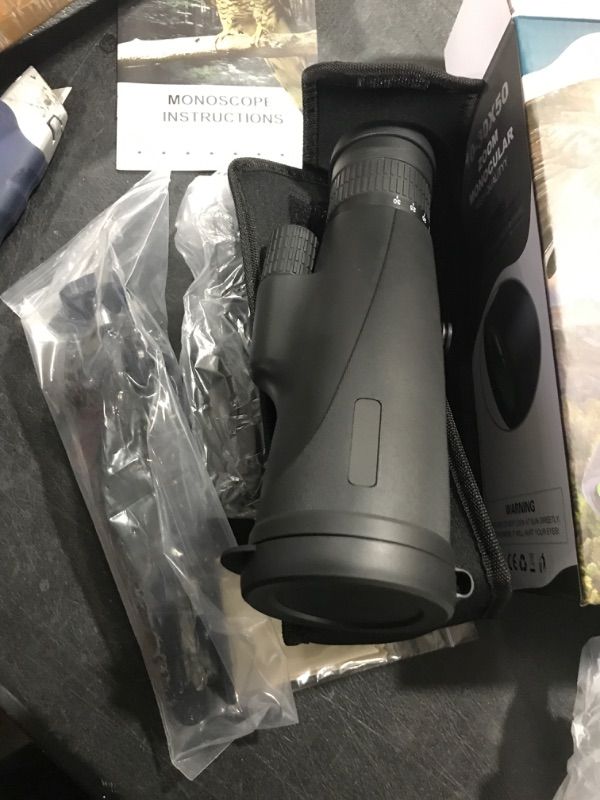 Photo 2 of 10-30x50 High Power Monocular Telescope, Adjustable Magnification, with Smartphone Holder, Metal Tripod, FMC Coating, BAK4 Prism, Waterproof and Anti-fogging.
