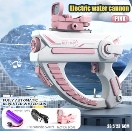 Photo 1 of Blue 3300ml Space Water Gun USB Charging Water Spray Gun High Speed Automatic Electric Water Gun for Outdoor Beach Games for Children
