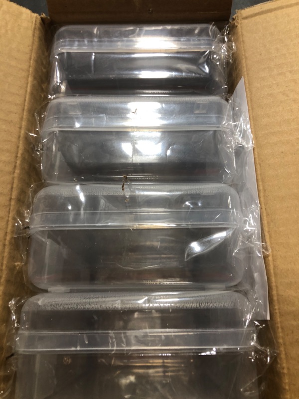 Photo 2 of Blue Summit Supplies Clear Plastic Pencil Boxes, Translucent Pencil Boxes for School, Crayon and Marker Boxes with Hinged Lids for Classroom or Office Storage, 4 Pack