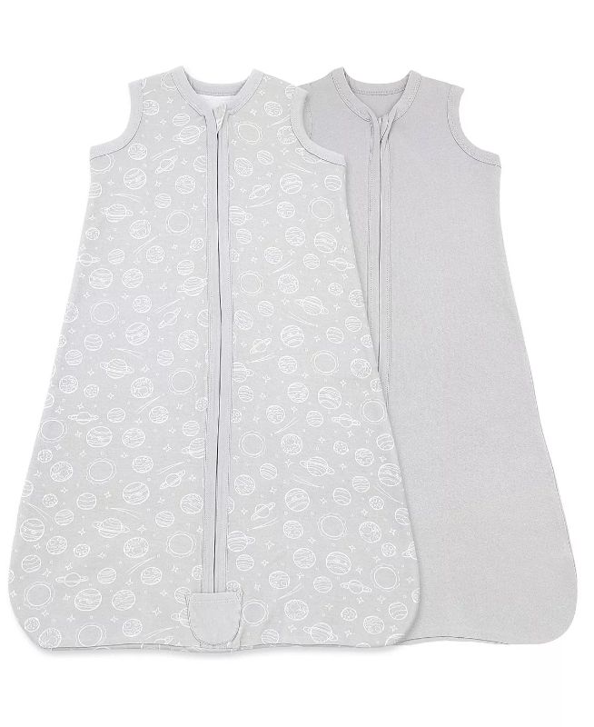 Photo 1 of Baby Wearable Blanket, Cotton Sleep Sacks, 2 Pack Unisex Sleeping Bag Sack, 2-Way Zipper, 0.5 Tog Breathable Cotton
