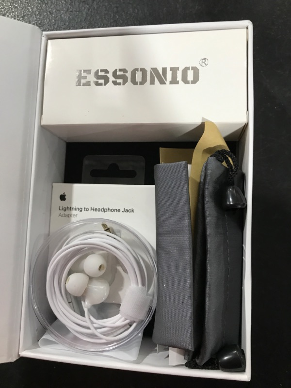 Photo 2 of ESSONIO Earbuds Wired in-Ear Monitor Gaming Earbuds with Noise Cancelling Headphones with Microphone and Waterproof Sweat Resistant for Women Men Compatible with Android ISO (3.5mm White)