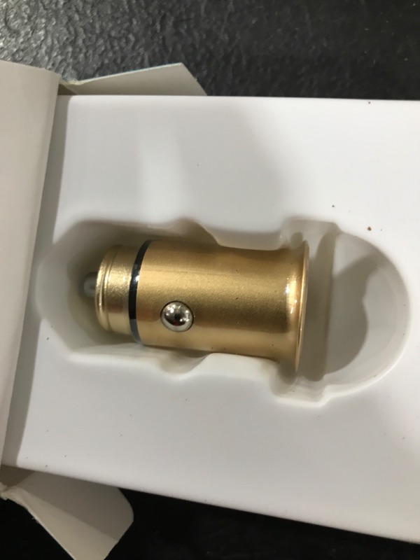 Photo 2 of Car Charger, AINOPE Smallest 4.8A All Metal USB Car Charger Fast Charge Car Charger Adapter Flush Fit Compatible with iPhone 14 Pro Max/13/12/11/x/6s, iPad Air 2/Mini 3, Samsung Note 9/S10/S9/S8-Gold