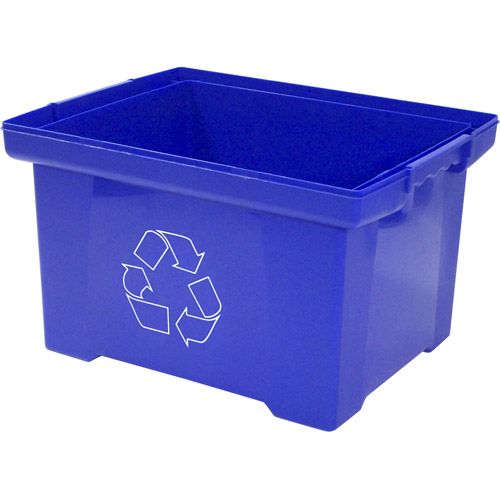 Photo 1 of Storex 9 Gallon Recycle Bin, Blue (STX61549U01C)