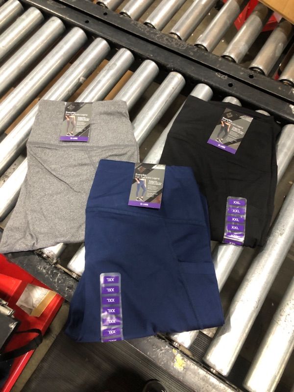 Photo 1 of 3 Pack - Member's Mark Ladies Everyday Ankle Legging - XXL - Black/Navy/Grey