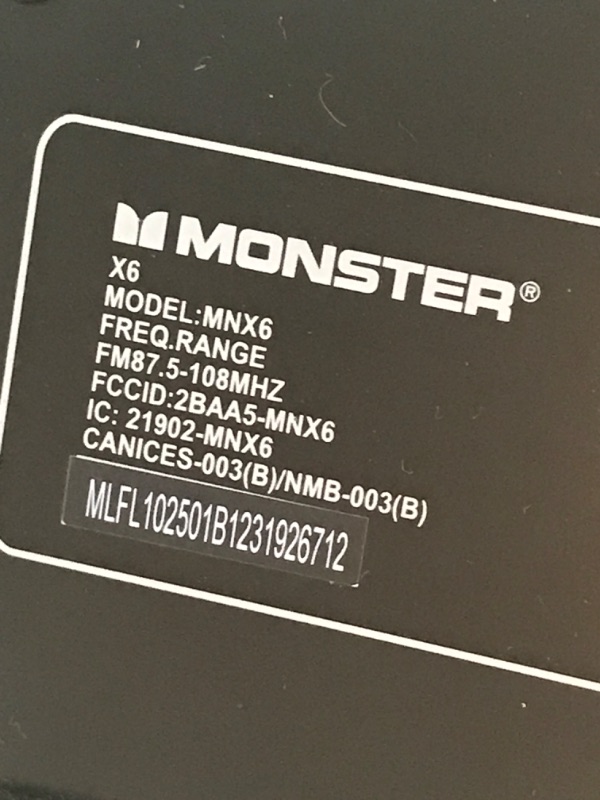 Photo 5 of Monster X6 All-in-One PA Bluetooth Speaker System
