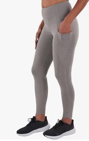 Photo 1 of [Size XXL] Member's Mark Women's Zen Everyday Perforated Hi Rise Ankle Legging W/ Pockets- Grey