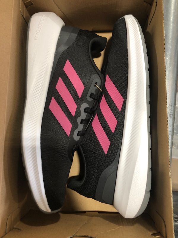 Photo 2 of [Size 8.5] Adidas Women's Runfalcon 3.0 Running Shoe in Black/Pulse Magenta/Grey
