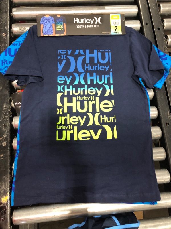 Photo 2 of [Size 18/20] Hurley Boy S 2 Pack Graphic Tees (Blue/Black 18/20)
