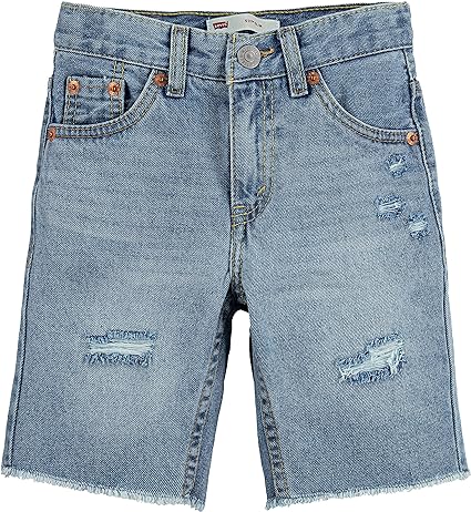 Photo 1 of [Size 5] Levi's Boy's 511 Adjustable Waistband Slim Fit Distressed Denim Shorts
