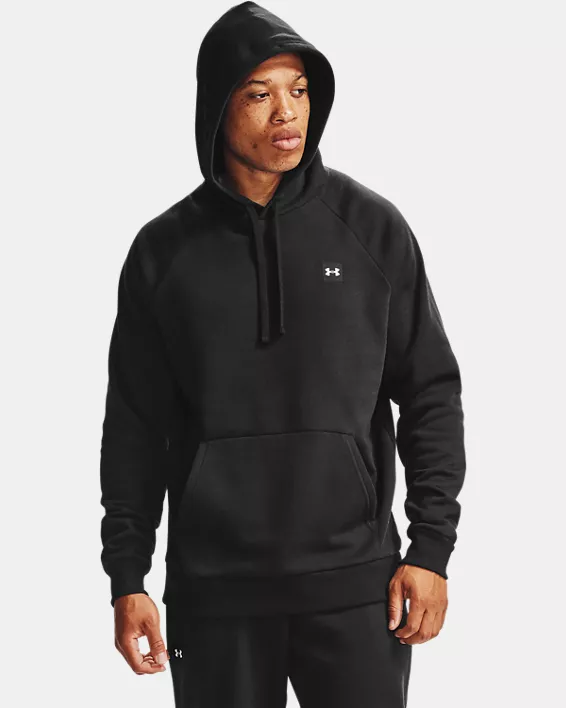 Photo 1 of [Size L] Under Armour Men’s Rival Fleece Fitted Hoodie Large Black 