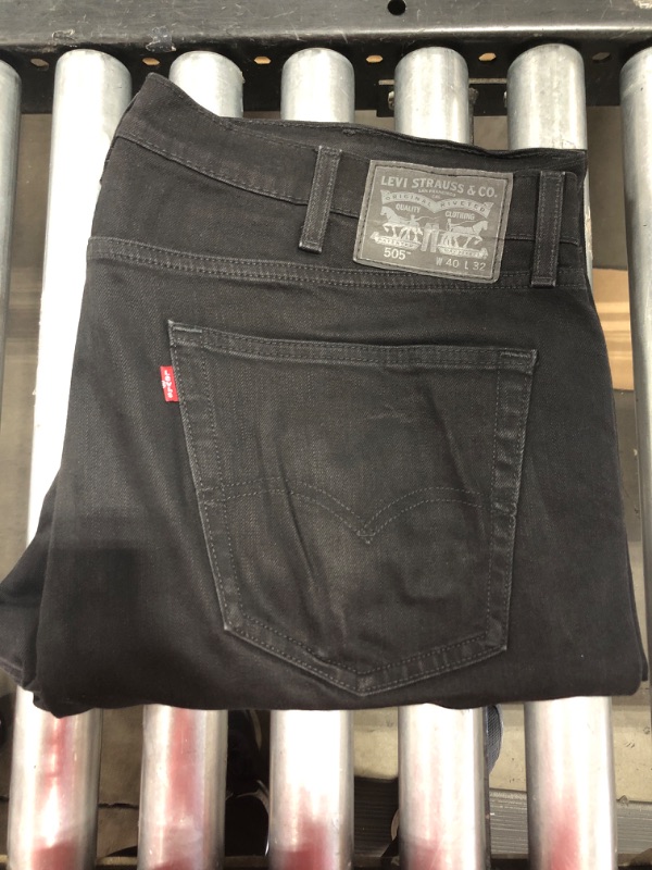 Photo 2 of [Size 40x32] Levi's Men's 505 Regular Fit Jeans -Black