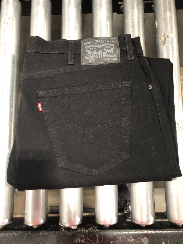 Photo 2 of [Size 38x32] Levi's Men's 505 Regular Fit Jeans -Black