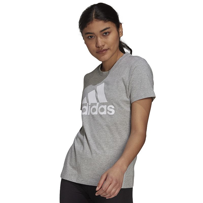 Photo 1 of [Size L] Adidas Women's Essentials Logo Cotton T-Shirt- Grey