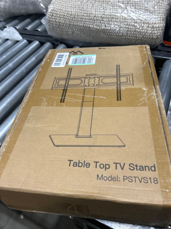 Photo 3 of PERLESMITH Universal Swivel TV Stand Mount for 37-65,70,75 Inch LCD OLED Flat/Curved Screen TVs-Height Adjustable Table Top TV Stand/Base with Wire Management,VESA 600x400mm up to 88lbs,PSTVS18