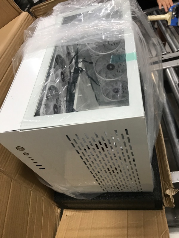 Photo 2 of KEDIERS PC Case Pre-Install 9 ARGB Fans, ATX Mid Tower Gaming Case with Opening Tempered Glass Side Panel Door Desktop Computer Case,C590 C590 white