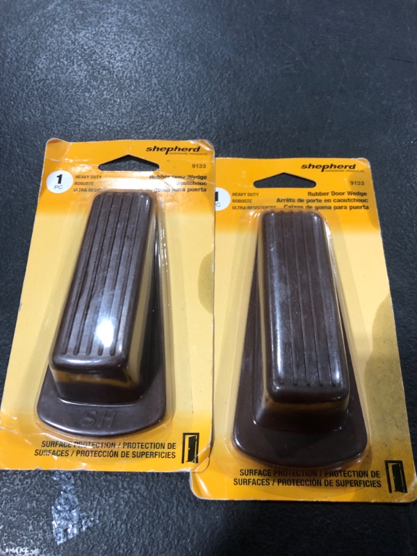 Photo 2 of Shepherd Hardware 9133 Door Stop, 2-Pack, Brown
