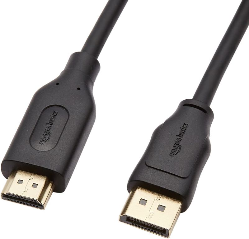 Photo 1 of Amazon Basics DisplayPort to HDMI Display Cable, Uni-Directional