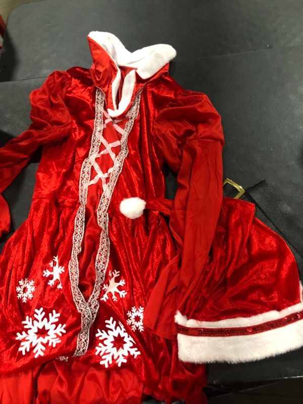 Photo 2 of FantastCostumes Womens Christmas Miss Santa Costume Cute Dress Costumes / SIZE LARGE 
