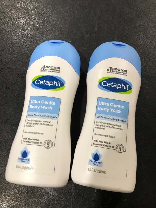 Photo 2 of  2-Pack Cetaphil Ultra Gentle Body Wash, Fragrance Free, 16.9 Ounce