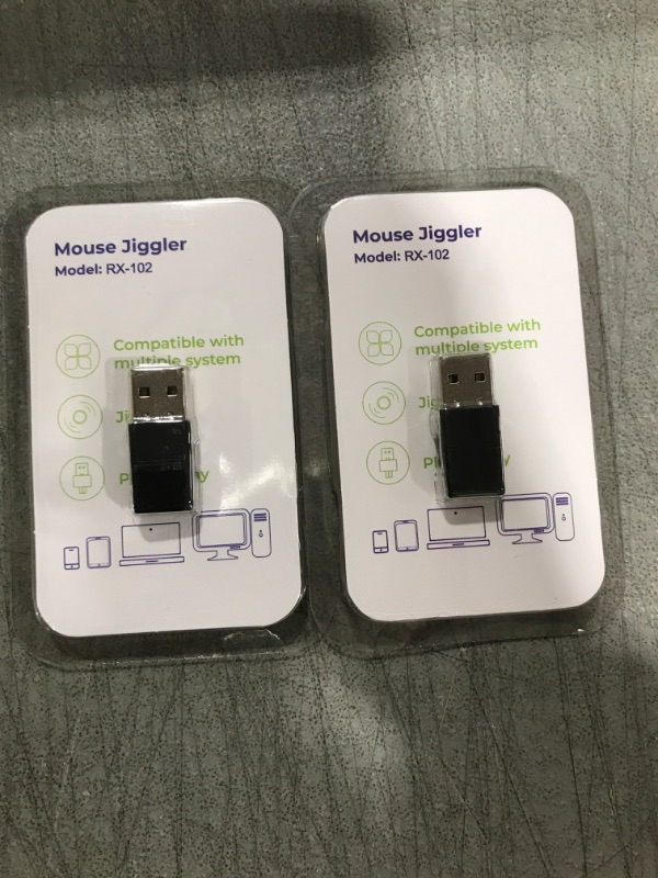 Photo 2 of Mouse Jiggler Undetectable, USB Type A or Thunderbolt compatible,Tiny Size, Automatic Mouse Wiggler Shaker to Keep Computer Screens Active, Drive-free Plug & Play, Mini Mouse Movement Simulator 2 Pack 