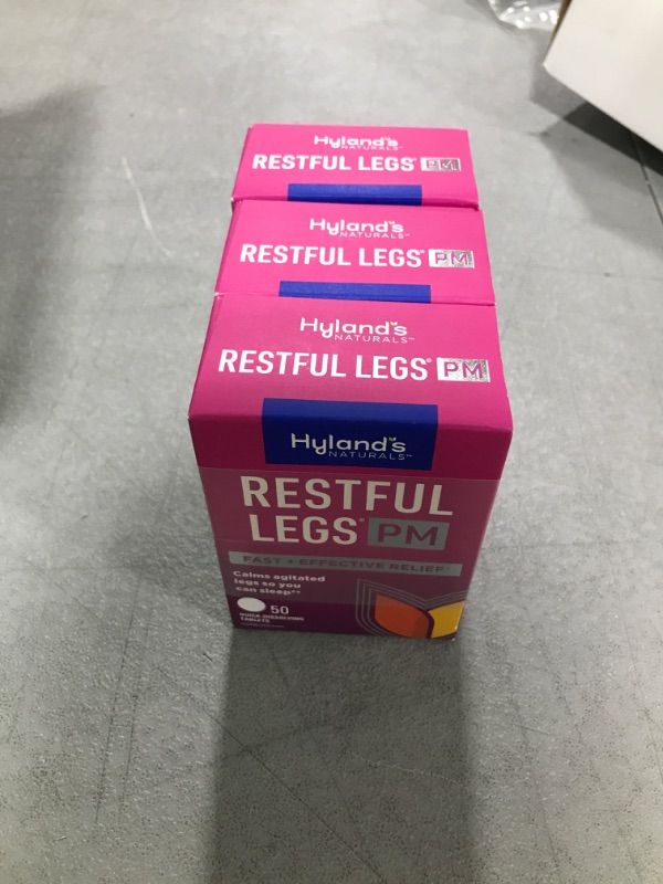 Photo 2 of Hyland's Naturals Restful Legs Nighttime PM Tablets, 50 Count Expire January 2025