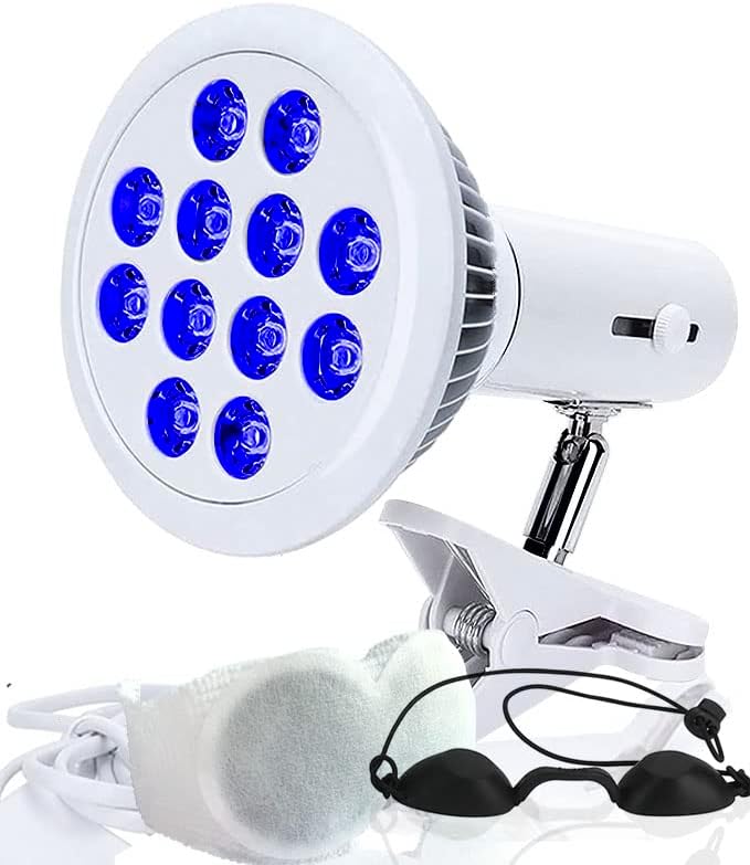 Photo 1 of Blue Light Therapy Lamp, Newborn Jaundice Light Therapy, Jaundice Light?Home Therapy Lamp to Replace Sun Exposure, Upgraded Adjustment 360° Direction, 110V - 240V US Plug, with 2 Eye Mask