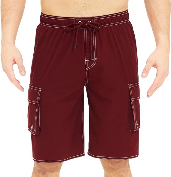 Photo 1 of (32) REDTURKEY Men's Swim Trunks Board Shorts Quick Dry Swimming Trunks with Compression Liner