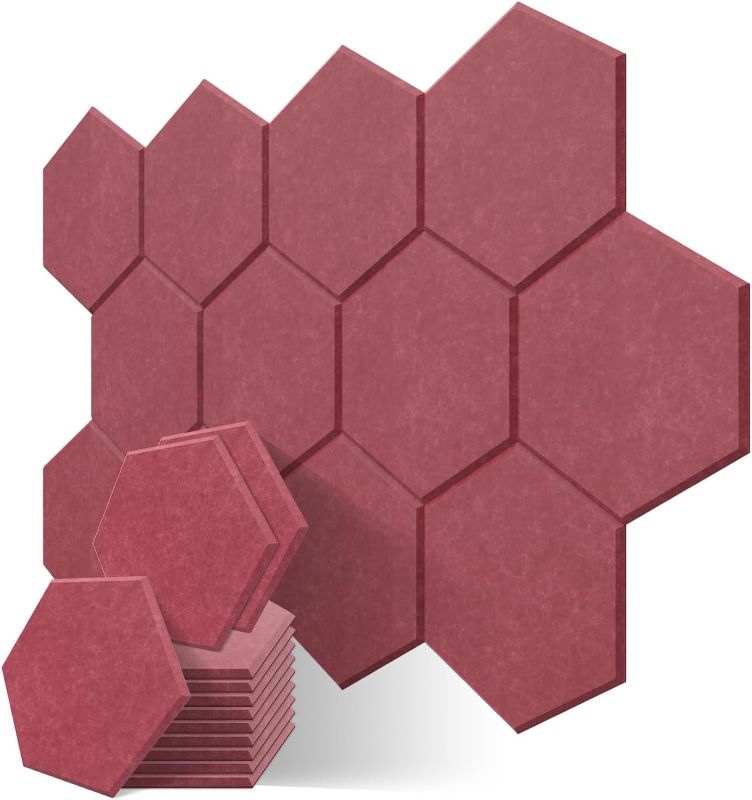 Photo 1 of SOUND PROOF PADDING HEXAGON DARK RED 12