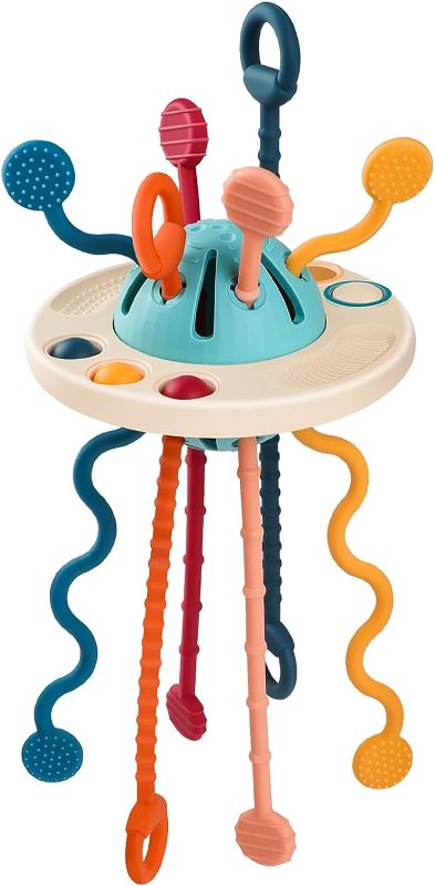 Photo 1 of Baby Montessori Toys for 6-12 12-18 Months, Food Grade Silicone Pull String Toys for 1 Year Old, Travel Toys Sensory Toys for Toddlers, Gift for Boys & Girls 8 9 10 Months