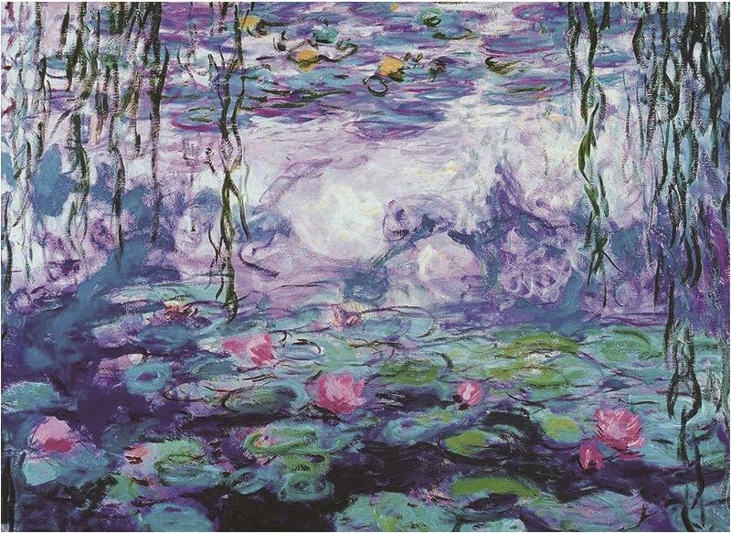 Photo 1 of 1000 Pieces Jigsaw Puzzles for Adults Pond Water Lily by Claude Monet Art Oil Paintings Waterlilies Family Puzzle Game 20"x27" https://a.co/d/gauEJsv