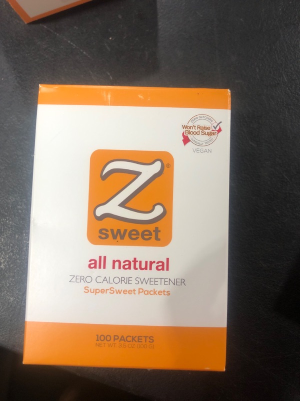 Photo 1 of Z SWEET All Natural Zero Calorie Sweetener – Granulated 24 Oz. Non-GMO, Gluten-Free, No Glycemic Impact Erythritol Sugar Alternative – Perfect for Diabetic, Keto, Atkins, Paleo, and Low-Carb Diets. 100 PACK BOX