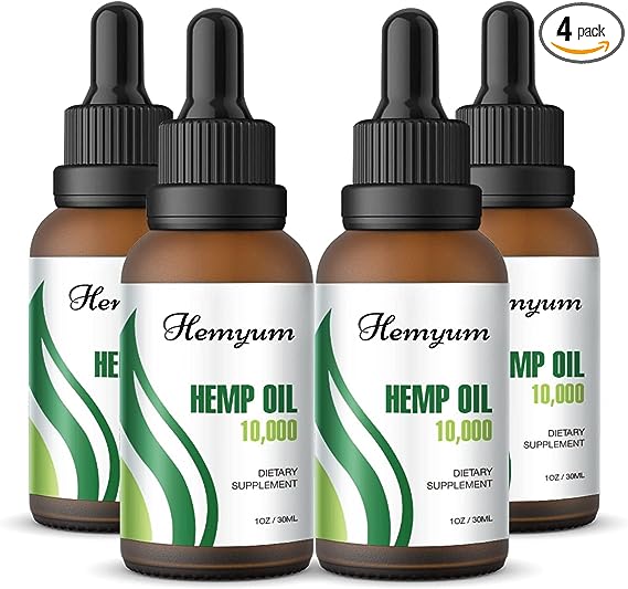 Photo 1 of (4 Pack) Organic Hemp Oil Maximum Strength - Natural Hemp Tincture Drop - Vegan, Non-GMO, Organically Grown in USA
