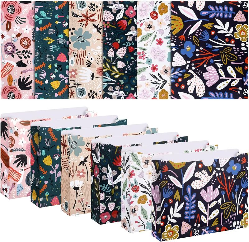 Photo 1 of Harloon 48 Pcs Floral File Jackets 2 Inch Colored Expanding File Folders Jacket Letter Size Decorative File Folders with Reinforced Straight Cut Tab for School Office Home 6 Styles 