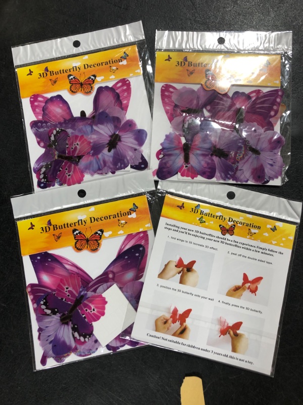 Photo 1 of 30pc 3D Butterfly Décor 