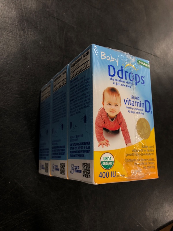 Photo 2 of Ddrops Baby 400 Iu Vitamin D3 Drops, 90 Count (Pack of 3) 0.08 Fl Oz (Pack of 3) Bb 9/2026