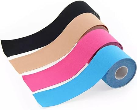 Photo 1 of 6 Pack of Waterproof Latex Free Kinesiology Recovery Tape 2 in x 16 ft Uncut Per Roll (Black)