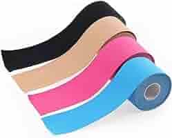 Photo 1 of 6 Pack of Waterproof Latex Free Kinesiology Recovery Tape 2 in x 16 ft Uncut Per Roll (Black)