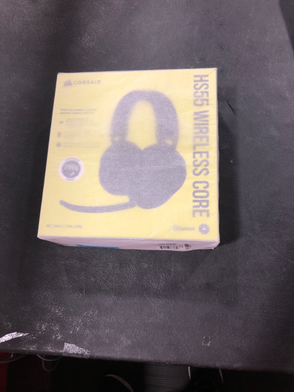 Photo 2 of Corsair HS55 Wireless CORE Gaming Headset - Low-Latency 2.4Ghz, Up to 50ft Bluetooth Range, Lightweight Construction, Tempest 3D AudioTech Support on PS5, Omni-Directional Microphone - Black HS55 WIRELESS CORE Carbon