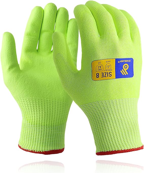 Photo 1 of 2 Pairs Gardening Gloves for Women Men Latex Free, polyurethane PU coating ANSI CUT level 3 Garden Gloves SIZE 10