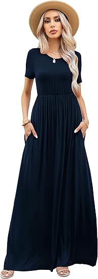 Photo 1 of CALIPESSA Women's 2023 Casual Knit Maxi Dress with Pockets SIZE SMALL